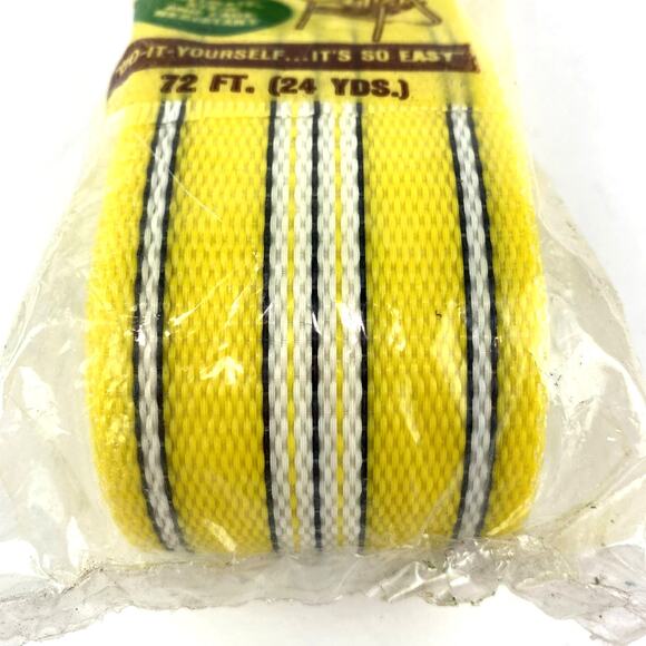 Wellington Re Web Kit Yellow Black Lawn Chaise Webbing 72 Ft - Picture 3 of 3